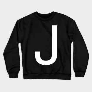 Helvetica J in white Crewneck Sweatshirt